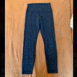 Lulu lemon align HR leggings 28” in black & grey cheetah print